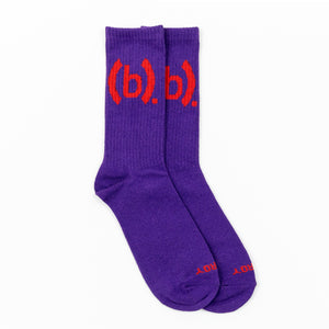 (B).rew Socks (Purple)